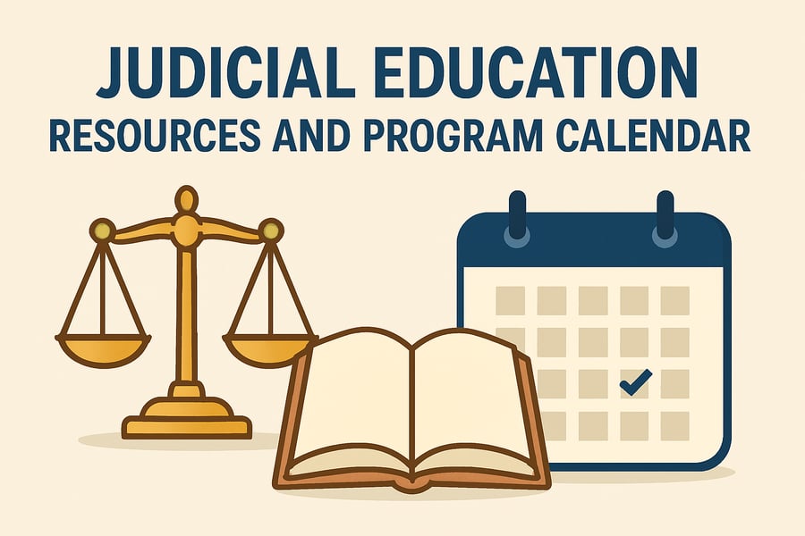 Judicial education resources and program calendar